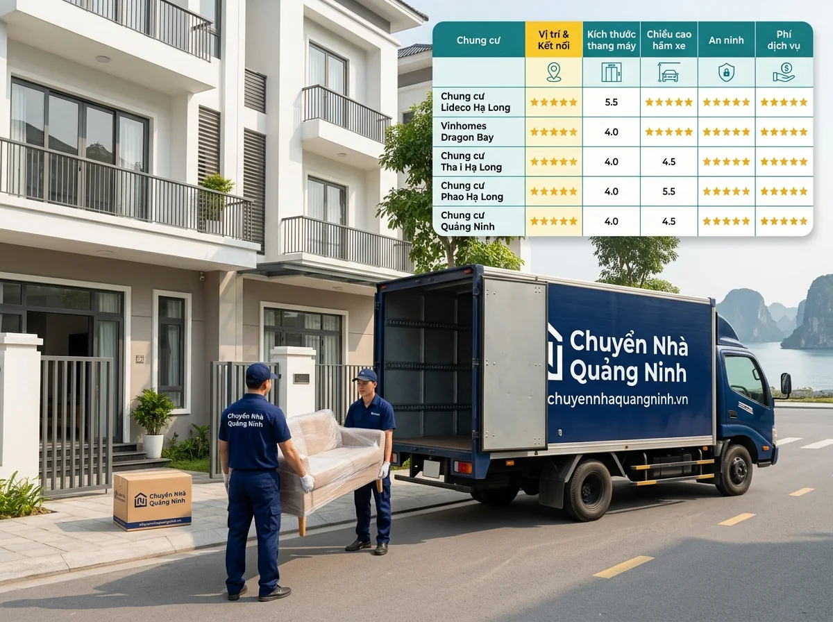 Bảng tóm tắt so sánh các dự án chung cư Hạ Long