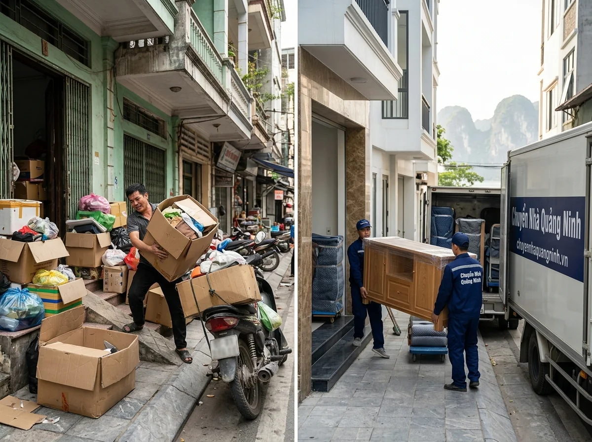 So sánh tự chuyển nhà và thuê dịch vụ trọn gói
