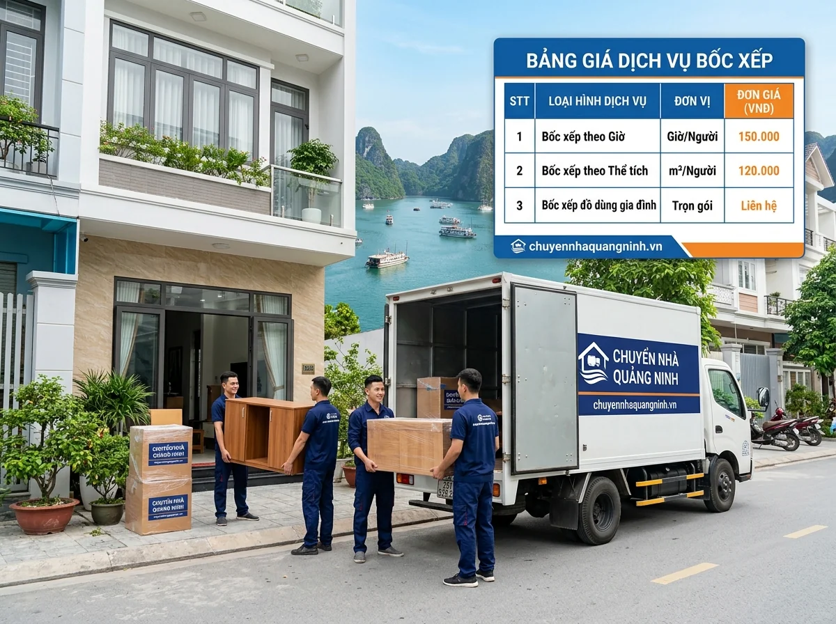 Bảng giá dịch vụ bốc xếp hàng hóa tại Hạ Long