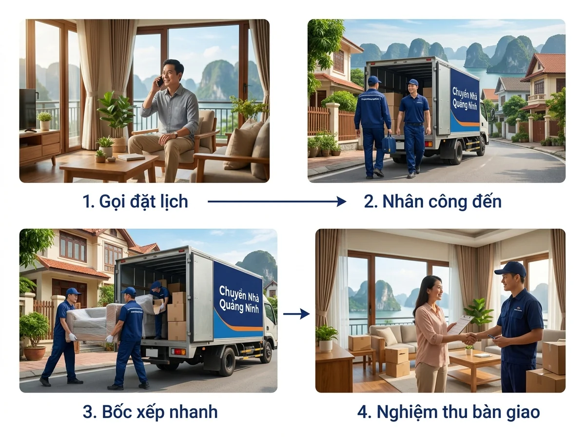 Quy trình thuê dịch vụ bốc xếp 4 bước đơn giản