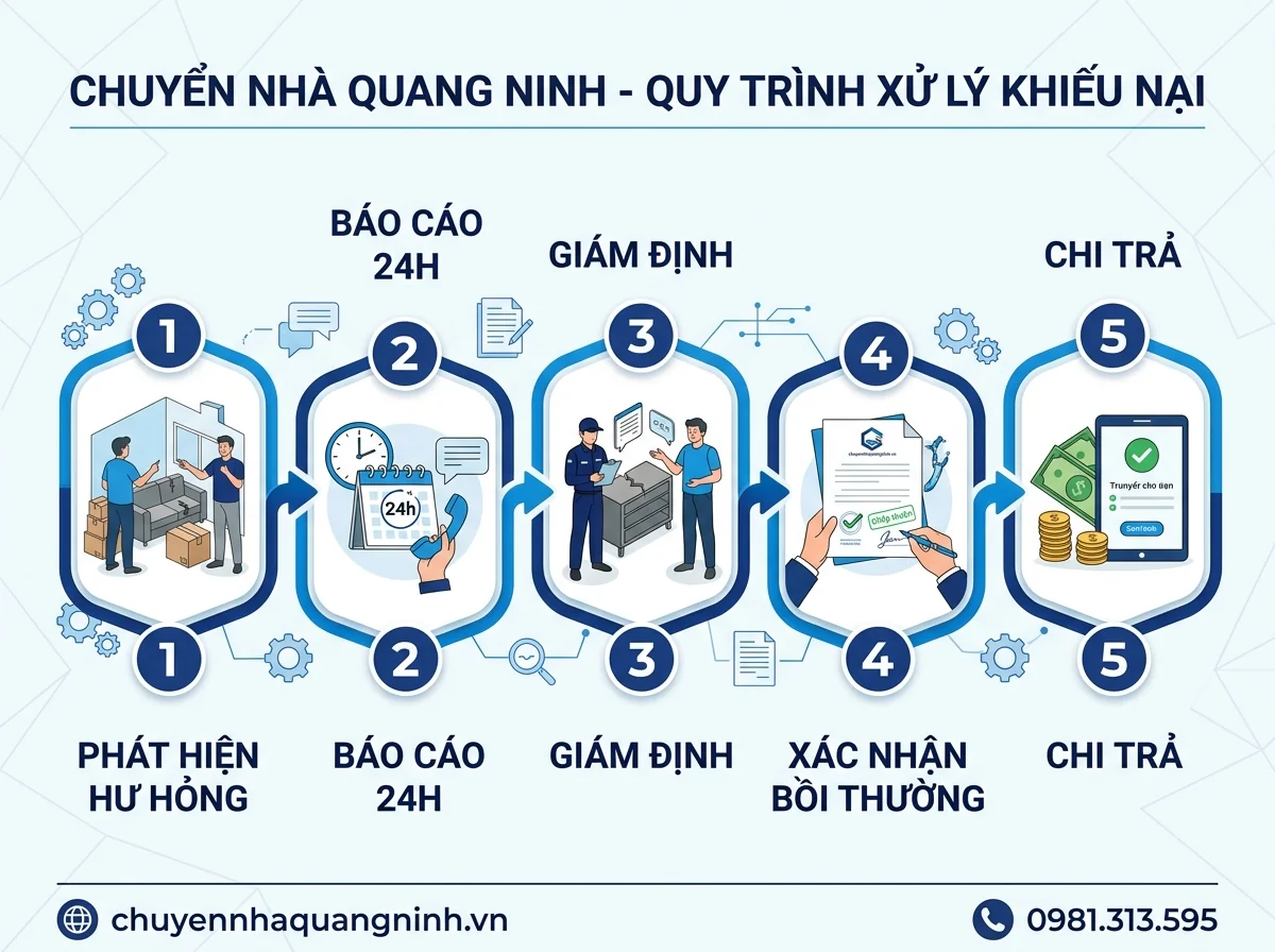 Quy trình đền bù tài sản 100% khi chuyển nhà