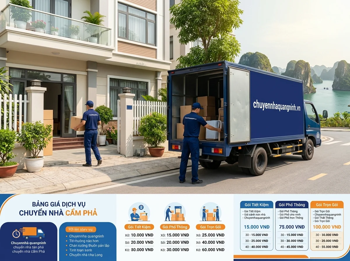 Bảng giá dịch vụ chuyển nhà Cẩm Phả trọn gói