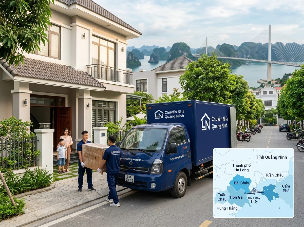 Khu vực phục vụ dịch vụ chuyển nhà tại Hạ Long và Quảng Ninh