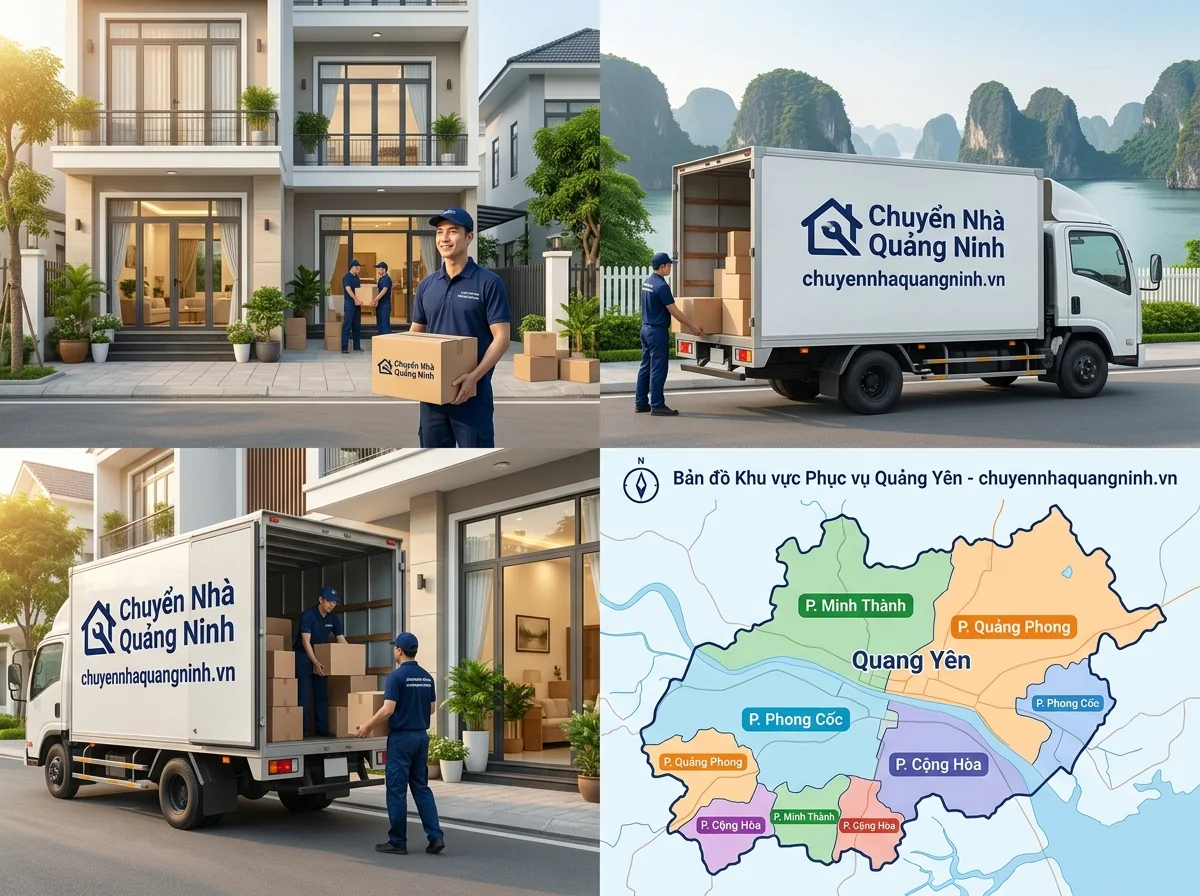 Các khu vực phục vụ tại thị xã Quảng Yên