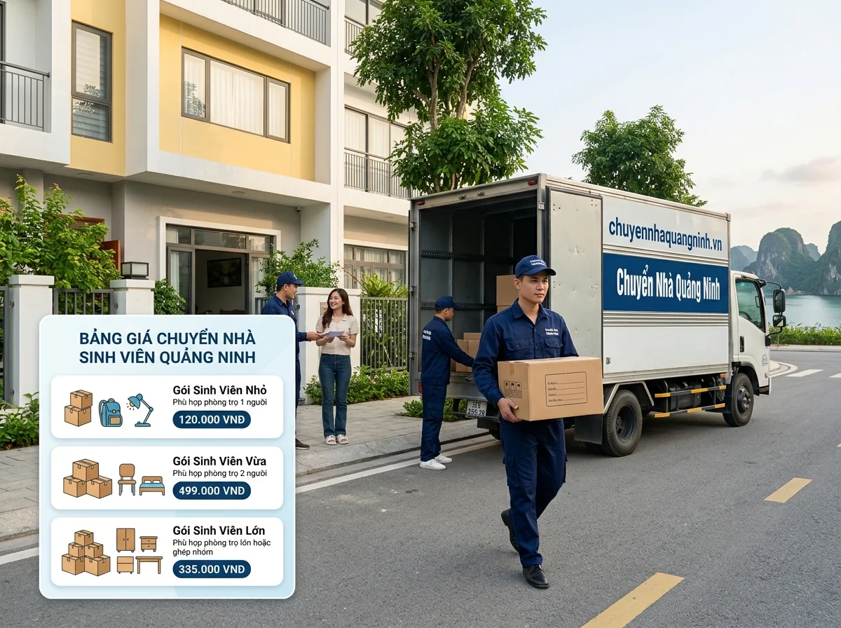 Bảng giá dịch vụ chuyển nhà trọ Quảng Ninh