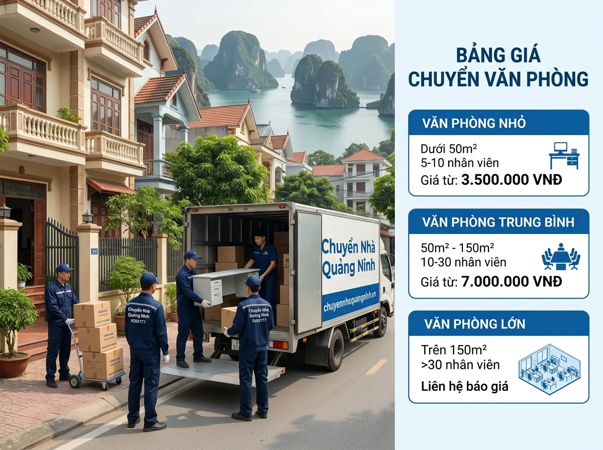 Bảng giá dịch vụ chuyển văn phòng trọn gói