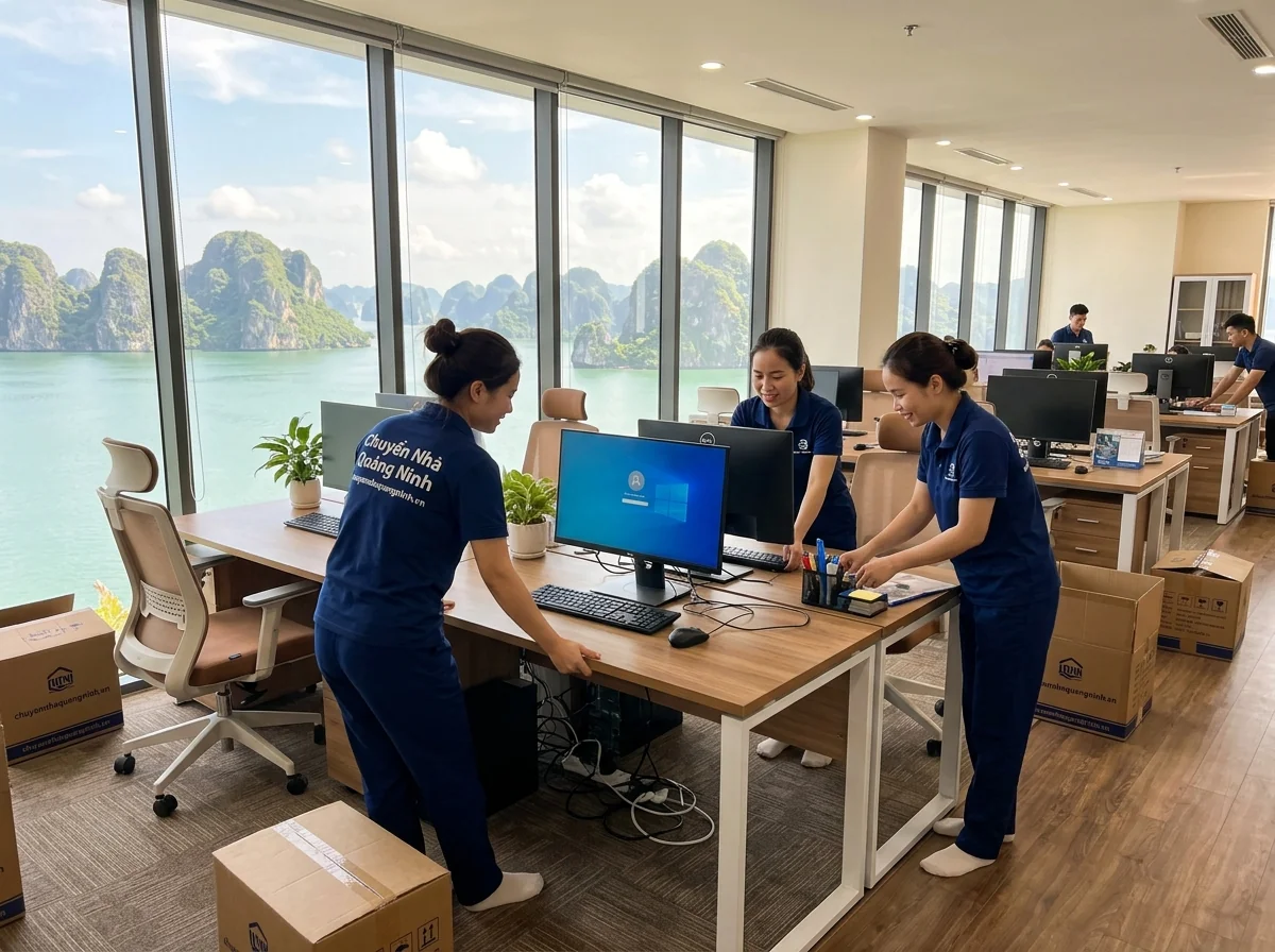 Lắp đặt sắp xếp văn phòng mới sau khi chuyển