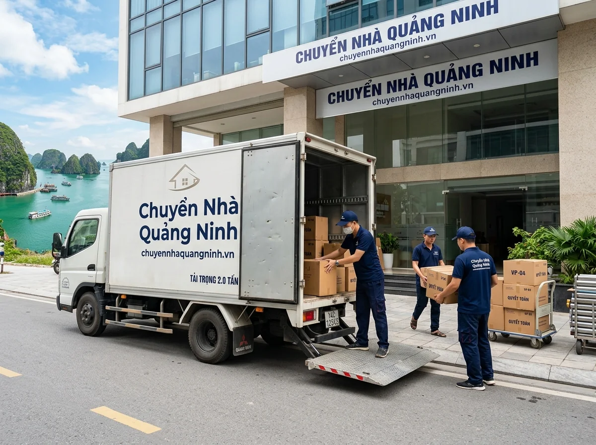 Xe tải chuyên dụng vận chuyển đồ văn phòng