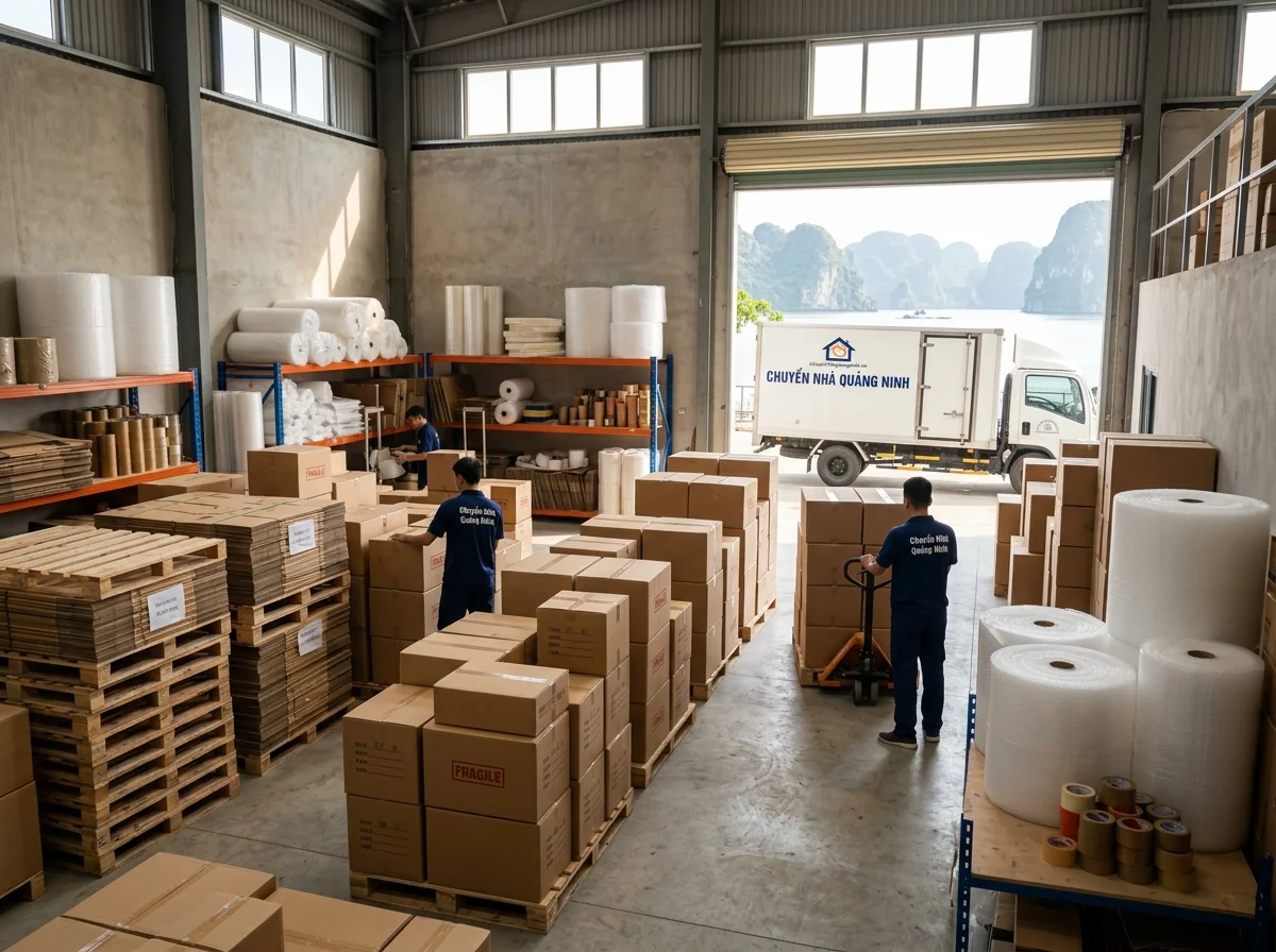 Kho bãi và trang thiết bị chuyển nhà hiện đại