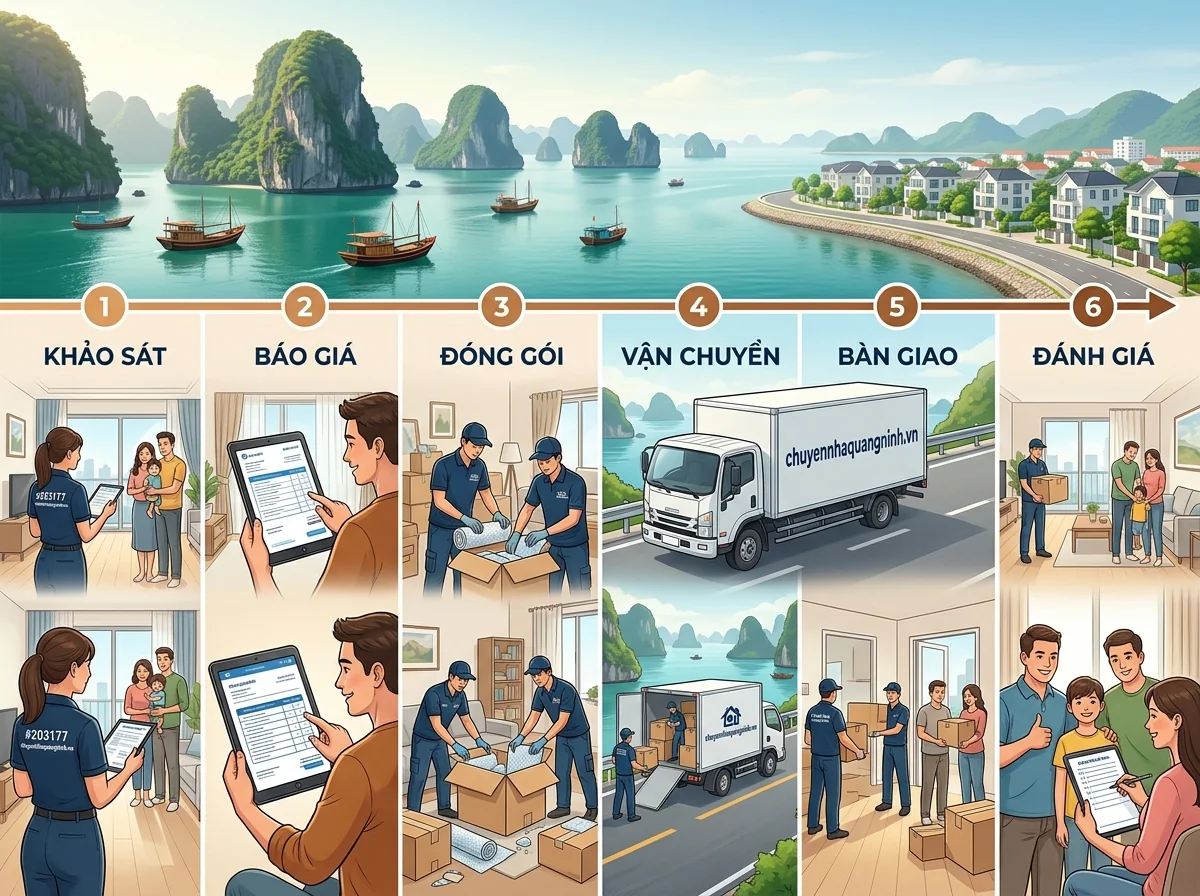 Quy trình dịch vụ chuyển nhà trọn gói tại Hạ Long - Quảng Ninh từ A-Z