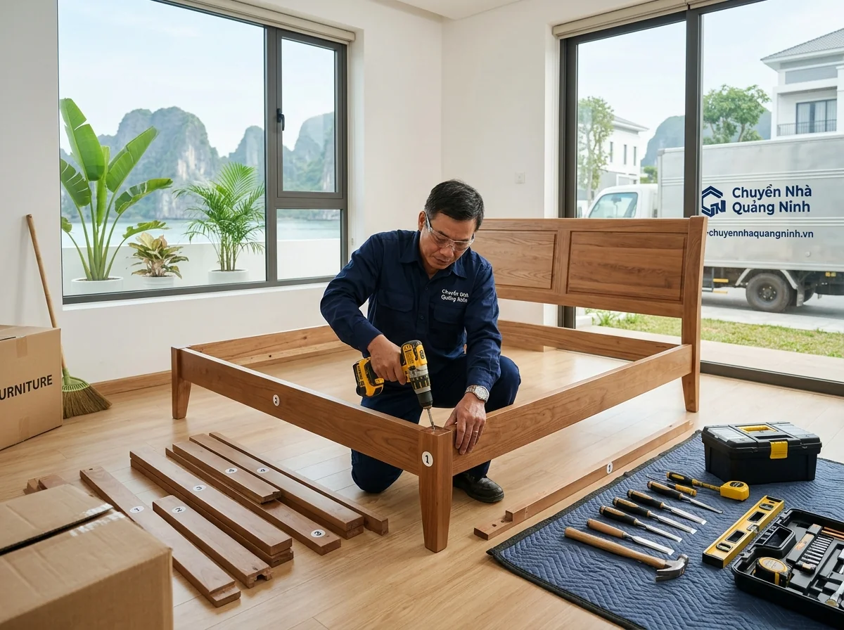 Dịch vụ tháo lắp giường tủ Hạ Long trọn gói, thợ mộc giỏi, giá rẻ