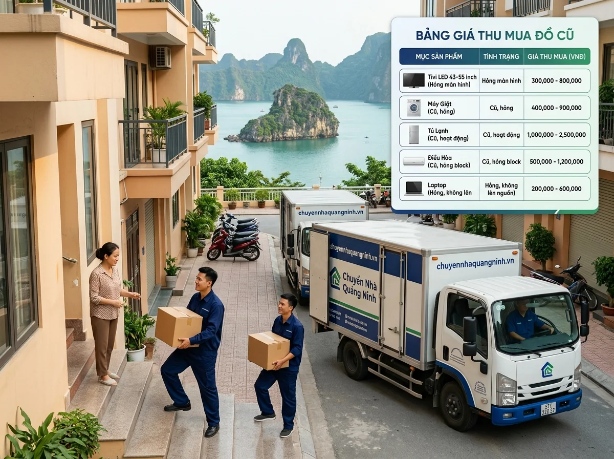 Bảng giá thu mua đồ cũ tại Hạ Long tham khảo
