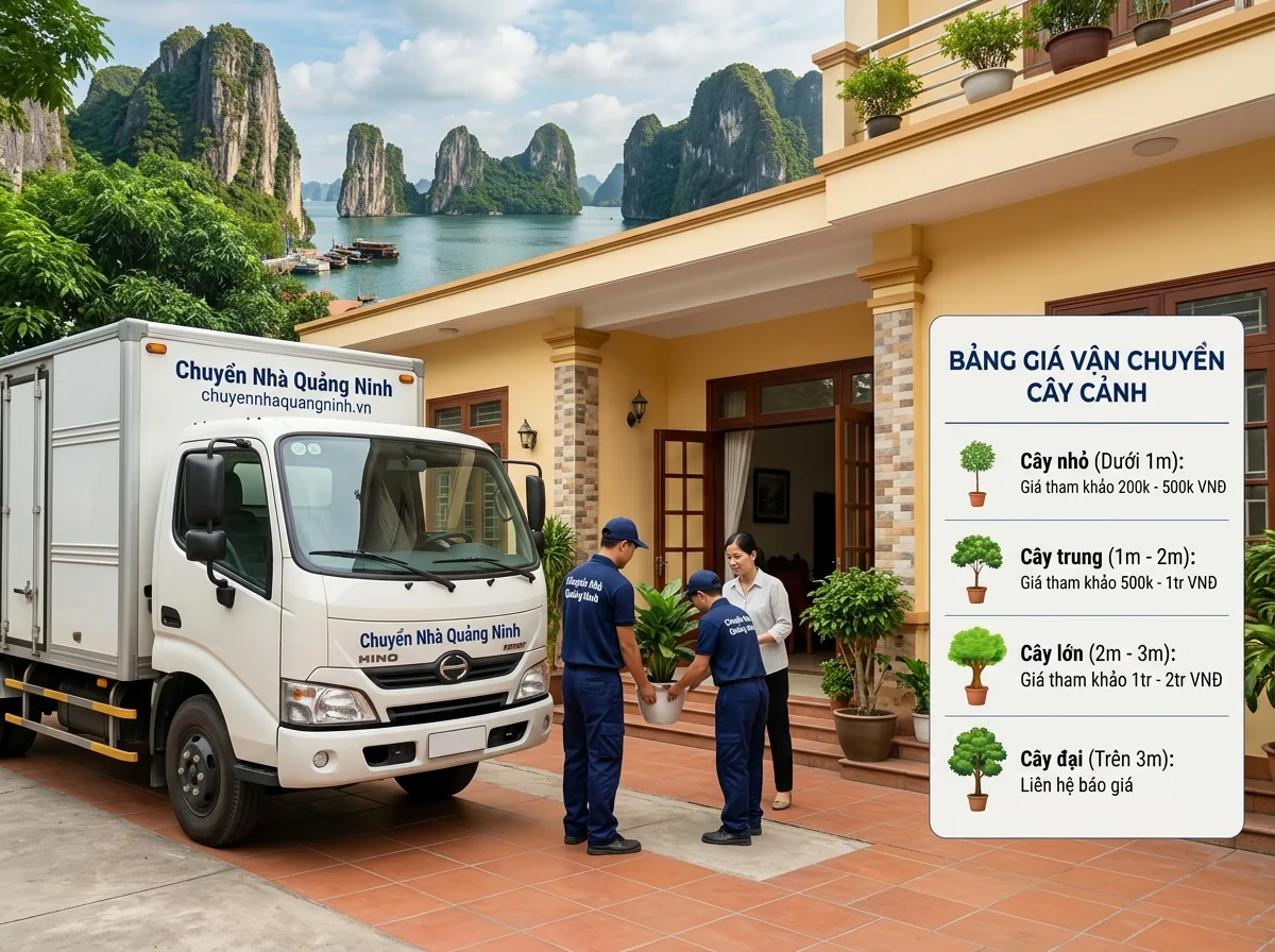 Bảng giá vận chuyển cây cảnh tại Hạ Long