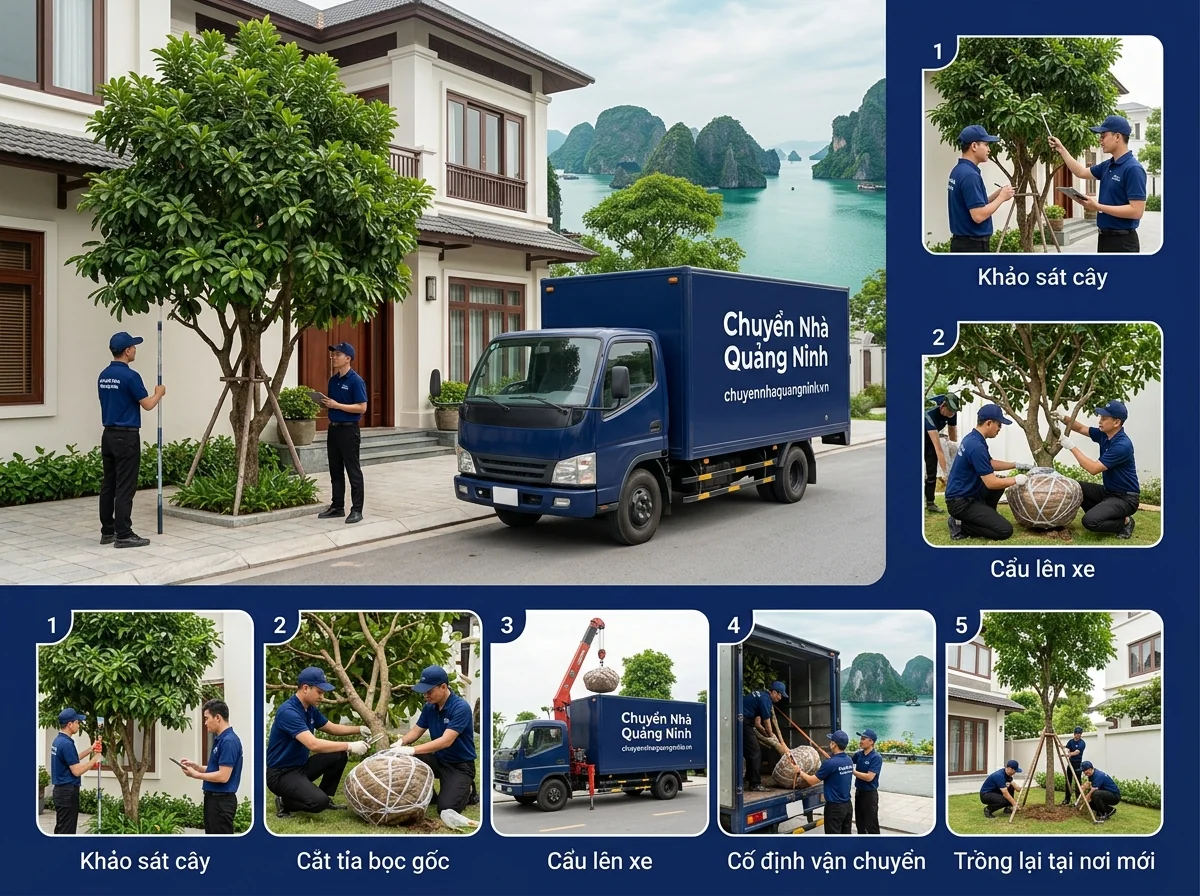 Quy trình vận chuyển cây cảnh an toàn 5 bước