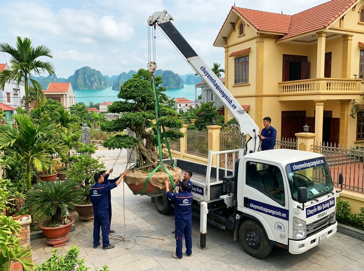 Dịch vụ vận chuyển cây cảnh tại Hạ Long uy tín, an toàn 100%